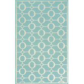Spello Arabesque Aqua Outdoor Rug