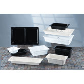 Gastronorms 1/6 GN Food Pan in Black (Set of 6)