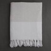 Ayrika Thin Stripe Fouta Towel in Cream