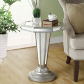 Mirrored End Table