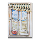 Seascape Wooden Faux Window Scene