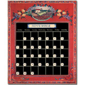 Red Tuscan Magnetic Tile Perpetual Calendar