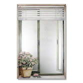 Faux Window Mirror Screen with Blinds and Rose Plant