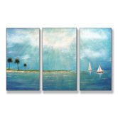 Azure Breeze Triptych Wall Art