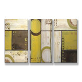 Industrial Circles Triptych Wall Art