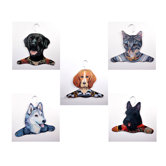 Animal Beagle / Gray Cat / Black Lab / Husky / Scottie Clothing Hanger (Set of 5)