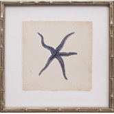 Mini Indigo Starfish III Art