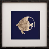 Gold Leaf Left Facing Fish I Art