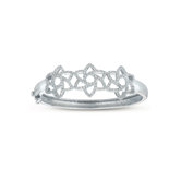 Triple Flower Cubic Zirconia Bangle