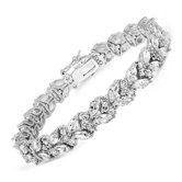 All Cubic Zirconia Sterling Silver Bracelet