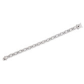 Oval Link Cubic Zirconia Diamond Wedding Bracelet