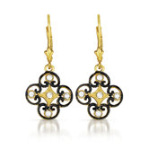 Lace Deco Cubic Zirconia Earrings