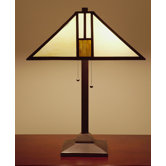 White Mission-Style Table Lamp