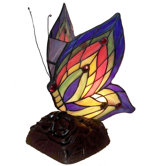 Yellow Butterfly Accent Table Lamp