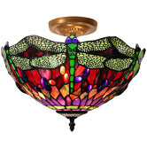 Dragonfly Ceiling 1 Light Semi Flush Mount