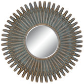 Coronet Round Wall Mirror in Antique Gold