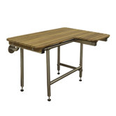 Teak Wall Mount Transfer Bench