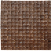 17" x 17" Coconut Mosaic Tile in Espresso Luster