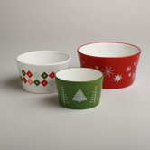 Twas The Night Happy Holidays Bowl (Set of 3)