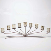 Holiday Celebration Arabella Candelabra with Gold Votives