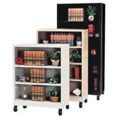 58" H Four Shelf Mobile Bookcase