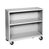 36" H Two Shelf Mobile Bookcase