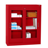 Storage Cabinets with Sliding Door Clear View