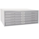 46.75"W  5 Drawer Flat File with Open Base