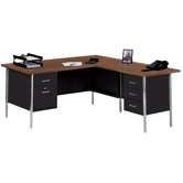 42" W L-Shaped Executive Desk with Right Return