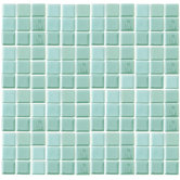 Futurez Hendrix 1" x 1" Recycled Glass Glow In the Dark Mosaic in Green
