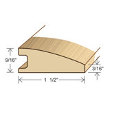 78" Solid Hardwood Unfinished Eucalyptus Reducer for 9/16" Floors