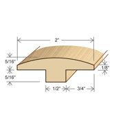 78" Solid Hardwood Unfinished Australian Cypress T-Molding