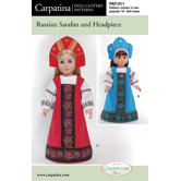 Clothes Pattern Doll Russian Costume