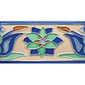Mission 3" x 6" Hand-Painted Ceramic Decorative Tile in Tulips 3