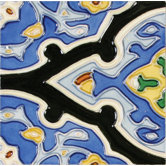 Mission 6" x 6" Hand-Painted Ceramic Decorative Tile in Vereda