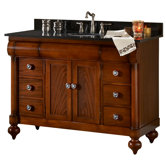 John Adams 48" Vanity in Brown Cherry Granite Top
