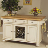 Signature Kitchen Island with Butcher Block Top