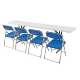 5' Rectangular Narrow Folding Table