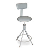 Height Adjustable Swivel Stool with Backrest