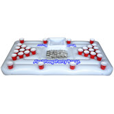 Floating Beer Pong Table with Cooler