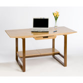 Breeze Computer Desk with Stainless Steel Legs