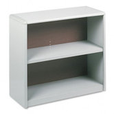 Value Mate Series Bookcase, 2 Shelves, 31-3/4w x 13-1/2d x 28h, Gray