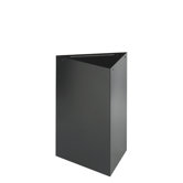 Trifecta Receptacle Base in Black with Optional Lid