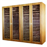1400G Oak Wine Cooler Cabinet with Glass Doors