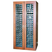 440 Two Door Oak Wine Cooler Cabinet with Thermal Glass