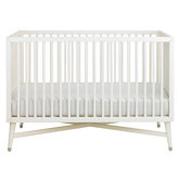 Mid-Century Two Piece Crib Set in French White