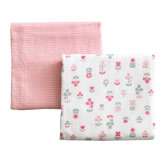 Rosette Blossom Swaddle Blanket Pack of Two