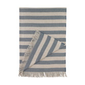 Draper Stripe Chinois Blue Throw