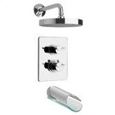 Morgana Thermostatic Two Handle Tub and Shower Faucet Set