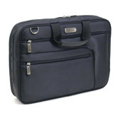 "On The Double" Gusset Portfolio in Black